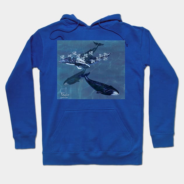 whales Hoodie by mjartscom